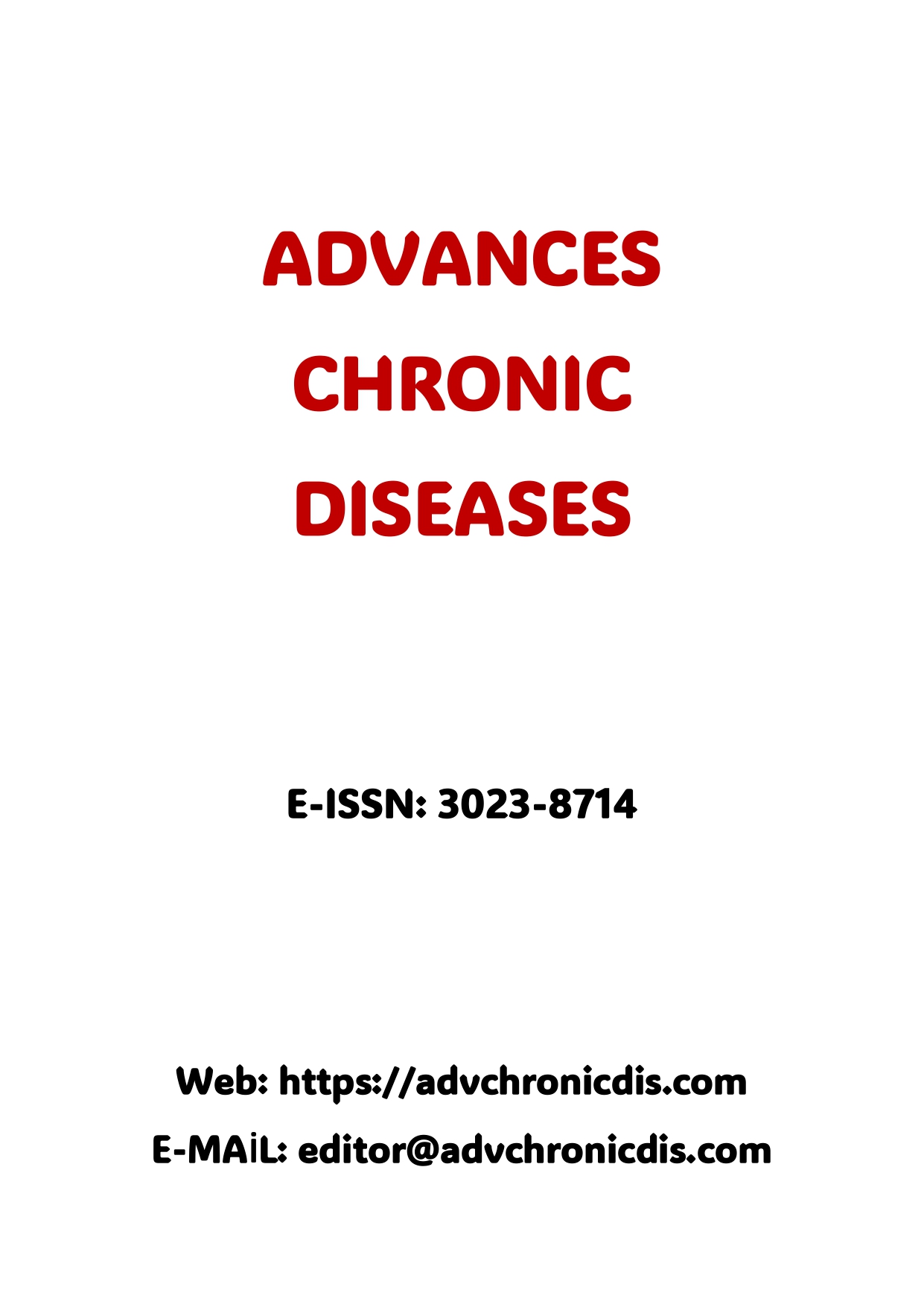 					View Vol. 2 No. 2 (2025): Advances in Chronic Diseases
				